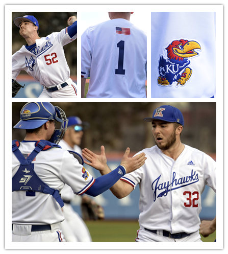  Men's Kansas Jayhawks CUSTOM adidas White Retro 1990's Baseball Jersey 
