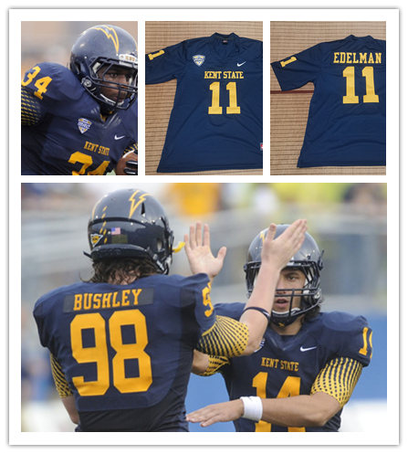  Men's Kent State Golden Flashes Nike Navy Retro College football Game Jersey 
