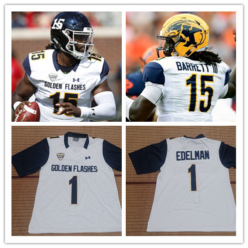  Men's Kent State Golden Flashes Under Armour White College football Game Jersey 