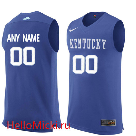  Men's Kentucky Wildcats Customized  College Basketball Jersey - Royal Blue 