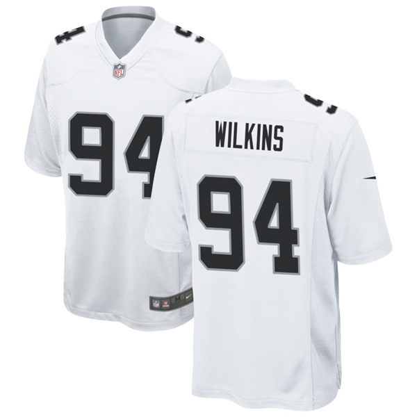  Men's Las Vegas Raiders #94 Christian Wilkins Nike White Vapor Untouchable Limited Player Jersey 