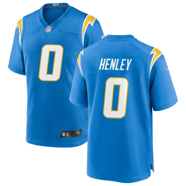  Men's Los Angeles Chargers #0 Daiyan Henley Nike Powder Blue Vapor Limited Player Jersey 
