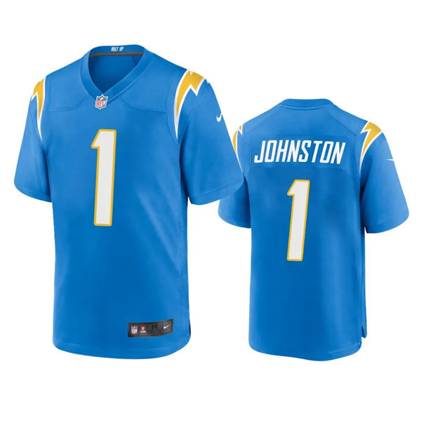  Men's Los Angeles Chargers #1 Quentin Johnston Nike Powder Blue Vapor Limited Player Jersey 