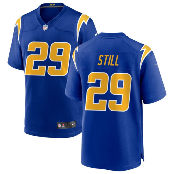  Men's Los Angeles Chargers #29 Tarheeb Still Nike Royal Gold 2nd Alternate Vapor Limited Jersey 