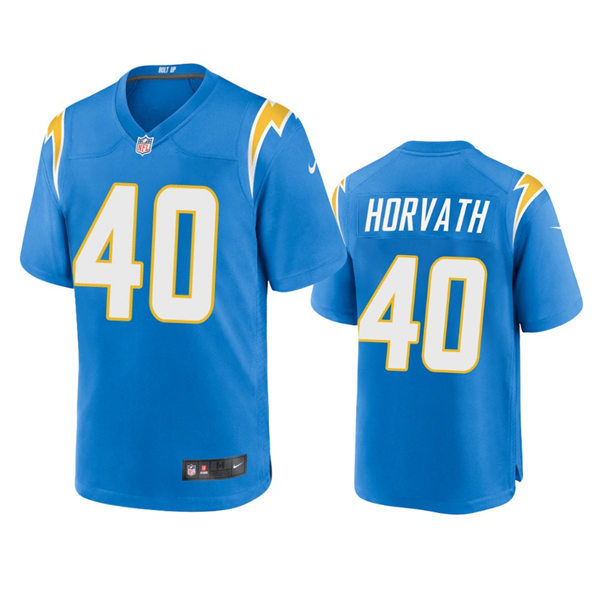  Men's Los Angeles Chargers #40 Zander Horvath Nike Powder Blue Vapor Limited Player Jersey 