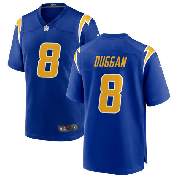  Men's Los Angeles Chargers #8 Max Duggan Nike Royal Gold 2nd Alternate Vapor Limited Jersey 