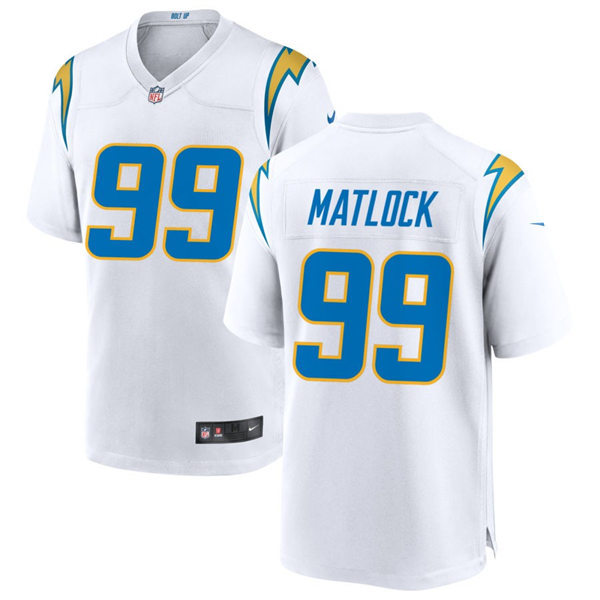  Men's Los Angeles Chargers #99 Scott Matlock Nike White Vapor Limited Player Jersey 