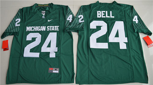  Men's Michigan State Spartans #24 Le'Veon Bell College Alumni Football Limited Jersey - Gree