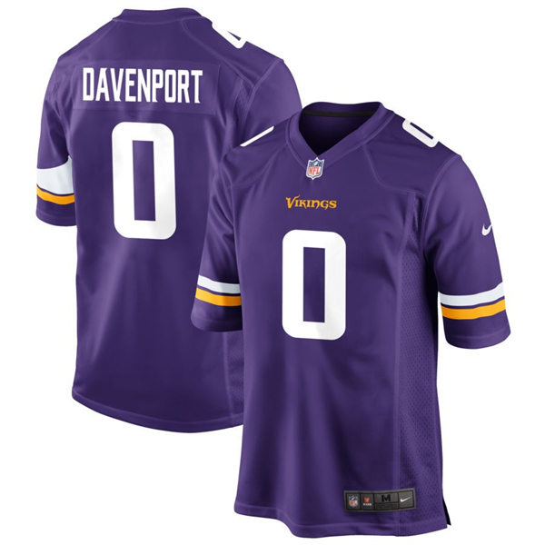  Men's Minnesota Vikings #0 Marcus Davenport Nike Purple Vapor Untouchable Limited Palyer Jersey 