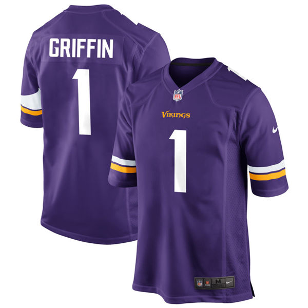  Men's Minnesota Vikings #1 Shaquill Griffin Nike Purple Vapor Untouchable Limited Palyer Jersey 