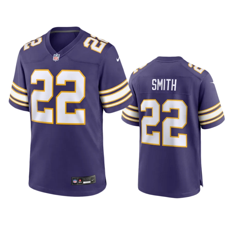  Men's Minnesota Vikings #22 Harrison Smith Purple Classic F.U.S.E. Limited Jersey 