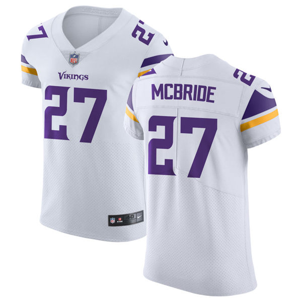  Men's Minnesota Vikings #27 DeWayne McBride Nike White Vapor Untouchable Limited Jersey 