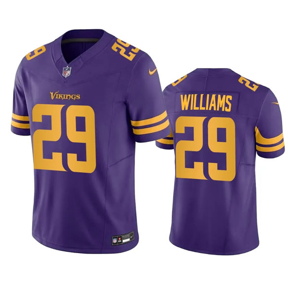  Men's Minnesota Vikings #29 Joejuan Williams Nike Purple Color Rush Vapor Untouchable Limited Jersey 