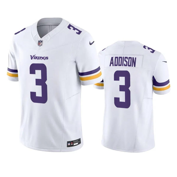  Men's Minnesota Vikings #3 Jordan Addison Nike White Vapor Untouchable Limited Palyer Jersey 