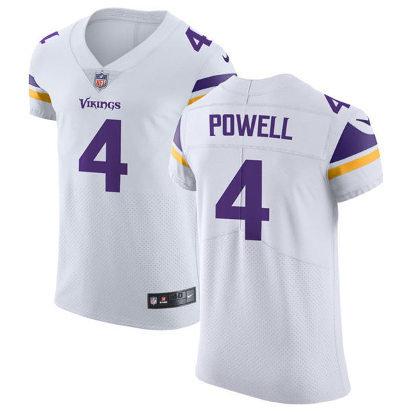  Men's Minnesota Vikings #4 Brandon Powell Nike White Vapor Untouchable Limited Palyer Jerse 