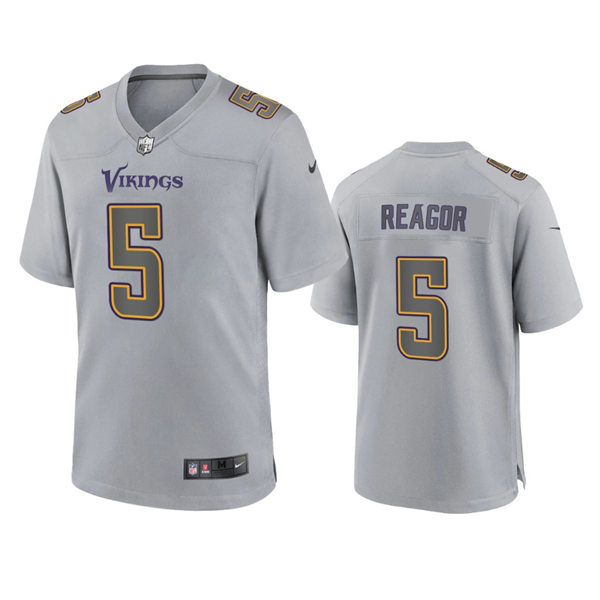  Men's Minnesota Vikings #5 Jalen Reagor Gray Atmosphere Fashion Game Jersey 