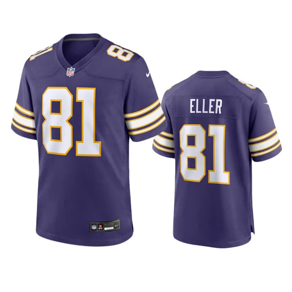  Men's Minnesota Vikings #81 Carl Eller Purple Classic F.U.S.E. Limited Jersey 