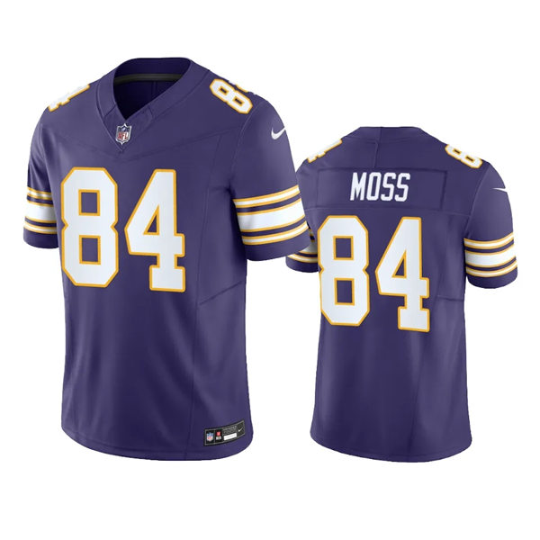  Men's Minnesota Vikings #84 Randy Moss Purple Classic F.U.S.E. Limited Jersey 