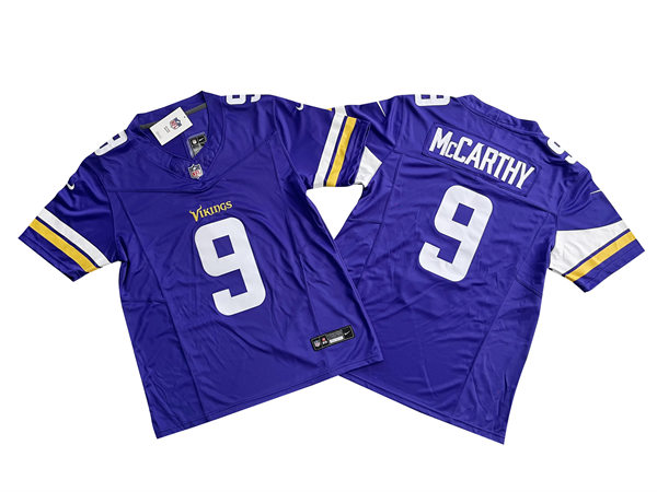  Men's Minnesota Vikings #9 J.J. McCarthy Nike Purple Vapor Untouchable Limited Palyer Jersey 