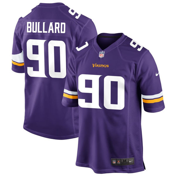  Men's Minnesota Vikings #90 Jonathan Bullard Nike Purple Vapor Untouchable Limited Palyer Jersey 