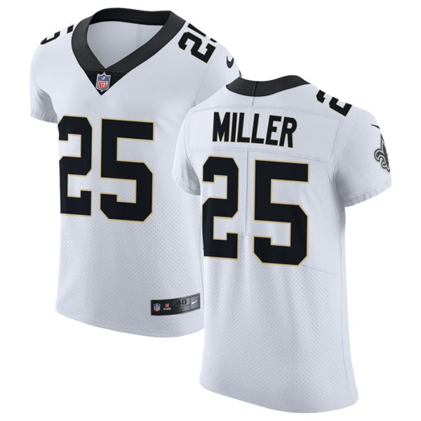  Men's New Orleans Saints #25 Kendre Miller Nike White Vapor Untouchable Limited Jersey 