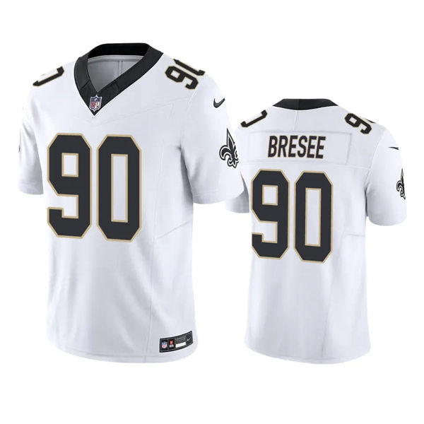  Men's New Orleans Saints #90 Bryan Bresee Nike White Vapor Untouchable Limited Jersey 