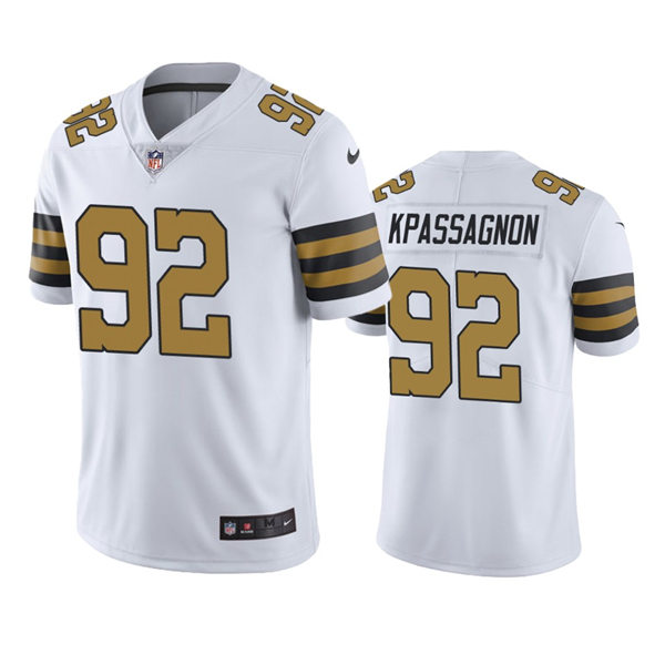  Men's New Orleans Saints #92 Tanoh Kpassagnon Nike White Color Rush Legend Player Jersey 