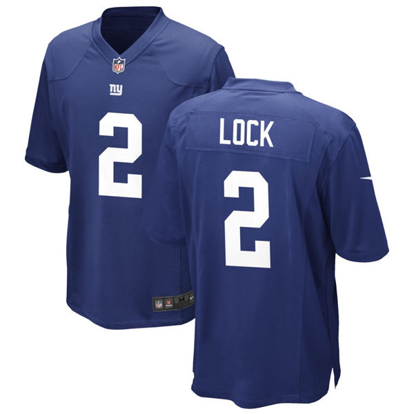  Men's New York Giants #2 Drew Lock Nike Royal Limited Jersey 