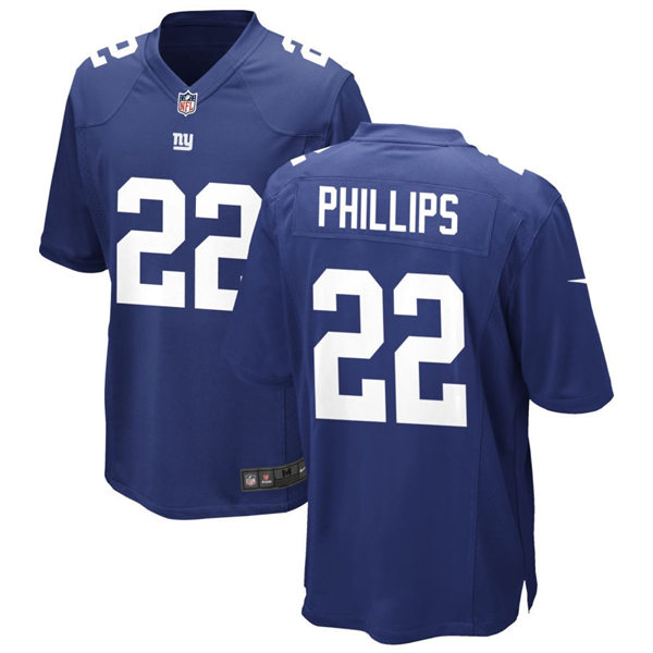  Men's New York Giants #22 Andru Phillips Nike Royal Team Color Vapor Untouchable Limited Jersey 