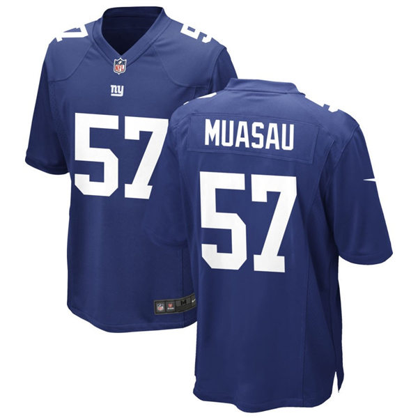  Men's New York Giants #57 Darius Muasau Nike Royal Team Color Vapor Untouchable Limited Jersey 
