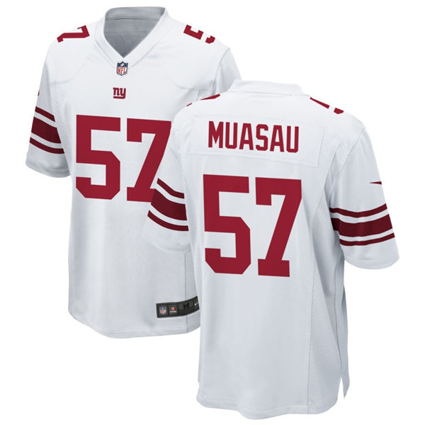  Men's New York Giants #57 Darius Muasau Nike White Vapor Untouchable Limited Jersey 
