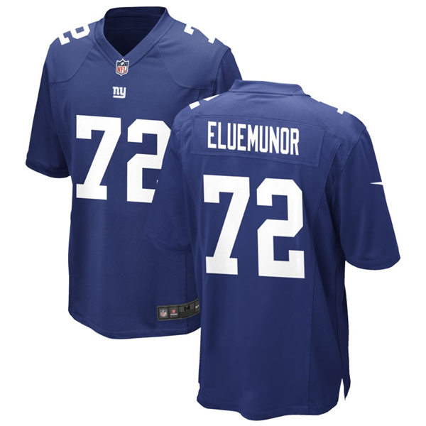  Men's New York Giants #72 Jermaine Eluemunor Nike Royal Team Color Vapor Untouchable Limited Jersey 