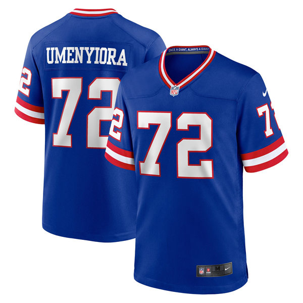  Men's New York Giants #72 Osi Umenyiora Nike Classic Retired Player Game Jersey - Royal 