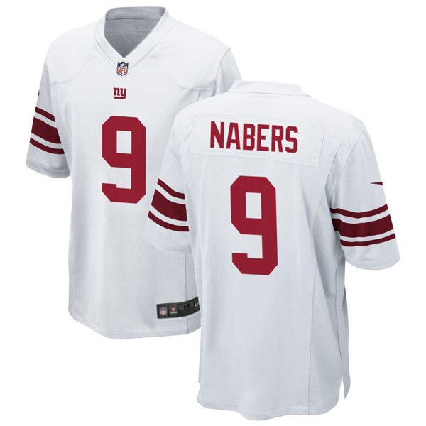  Men's New York Giants #9 Malik Nabers Nike White Limited Jersey 