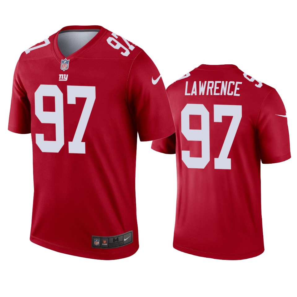  Men's New York Giants #97 Dexter Lawrence II Nike Red Vapor Untouchable Limited Player Jersey 