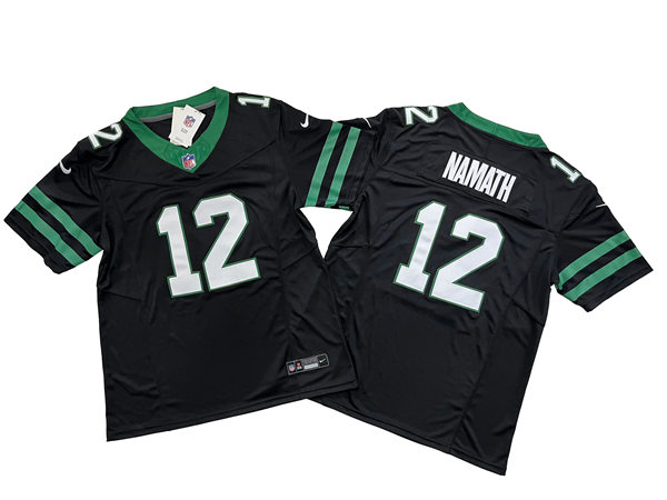  Men's New York Jets #12 Joe Namath Nike Black Alternate Legacy Game Jersey 