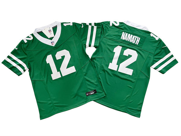  Men's New York Jets #12 Joe Namath Nike Legacy Green Vapor F.U.S.E. Limited Jersey 