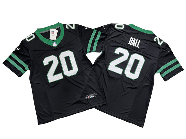  Men's New York Jets #20 Breece Hall Nike Black Alternate Legacy Game Jersey 