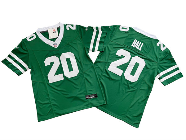  Men's New York Jets #20 Breece Hall Nike Green Legacy Game Jersey 