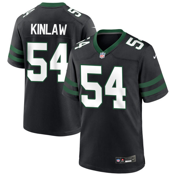  Men's New York Jets #54 Javon Kinlaw Nike Black Alternate Legacy Game Jersey 