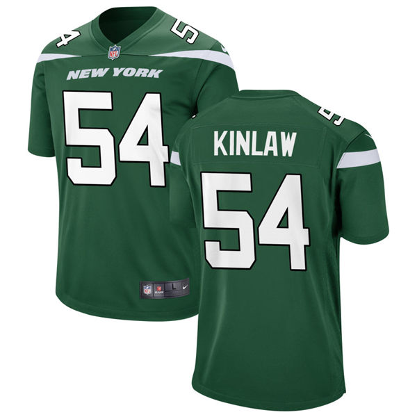  Men's New York Jets #54 Javon Kinlaw Nike Gotham Green Vapor Limited Jersey 