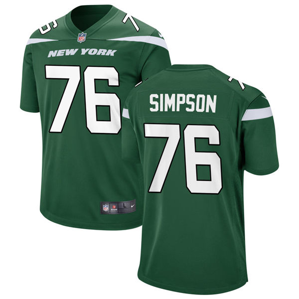  Men's New York Jets #76 John Simpson Nike Gotham Green Vapor Limited Jersey 