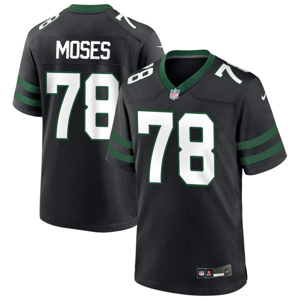  Men's New York Jets #78 Morgan Moses Nike Black Alternate Legacy Game Jersey 
