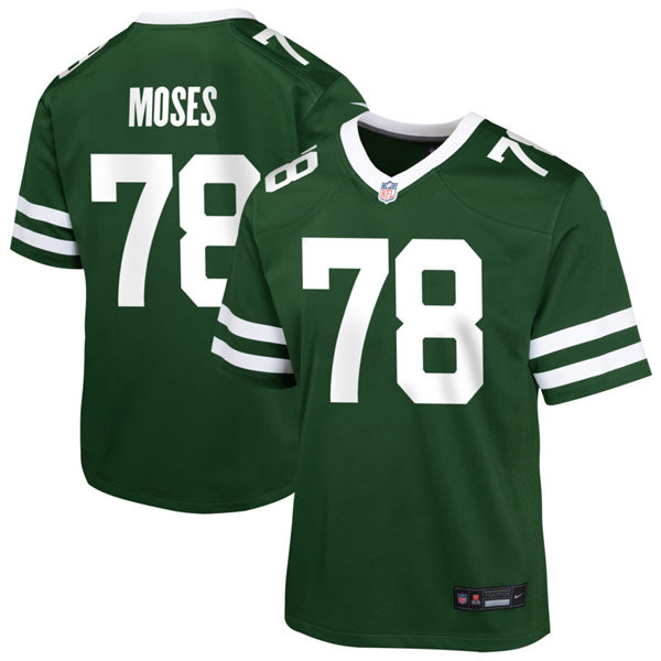  Men's New York Jets #78 Morgan Moses Nike Green Legacy Game Jersey 
