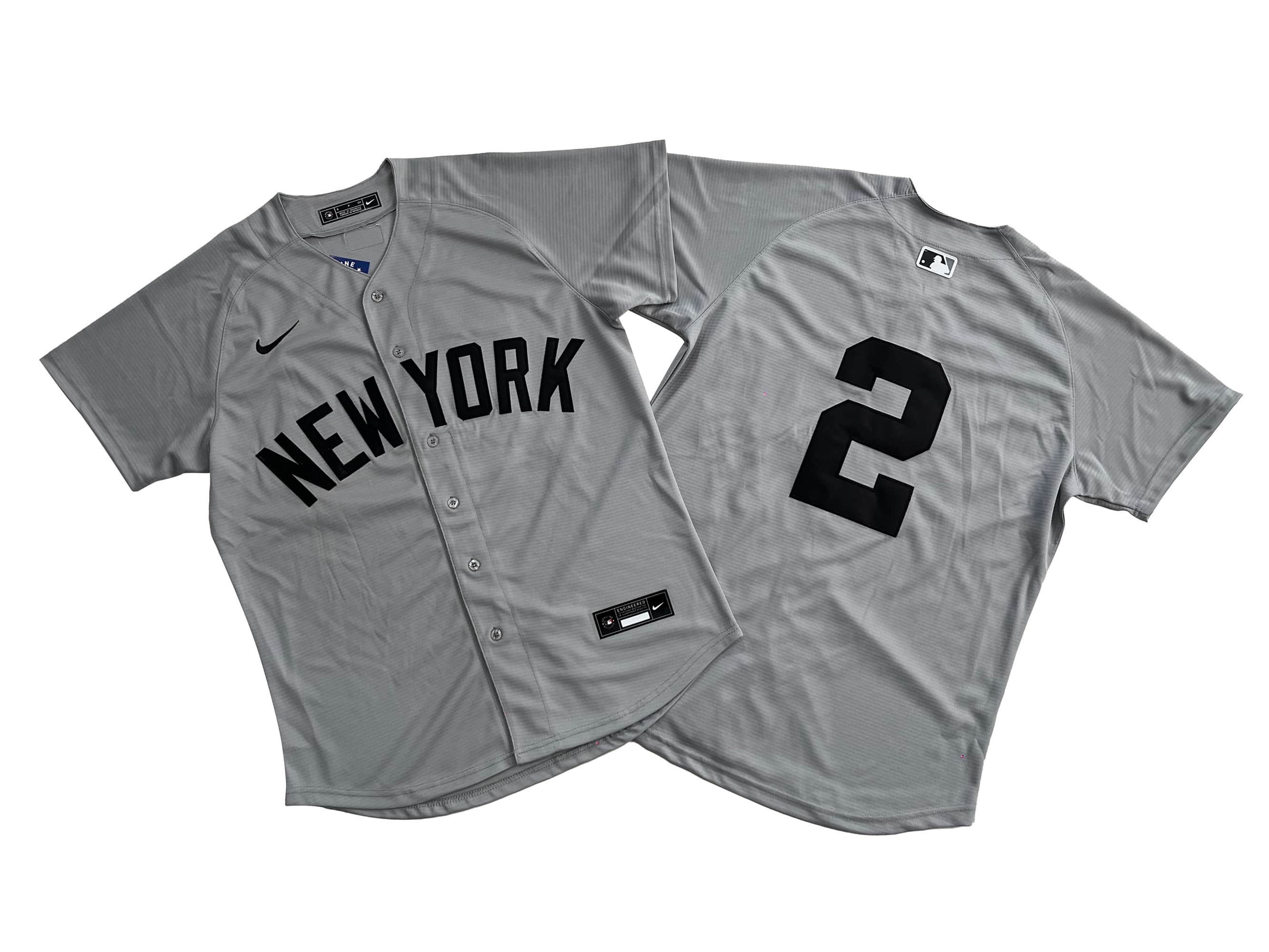 -Men's New York Yankees Derek Jeter Nike Gray Away Limited Player Jersey