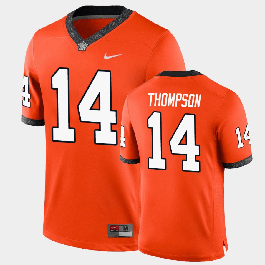  Men's Oklahoma State Cowboys #14 Peyton Thompson Nike Orange College Football Jersey