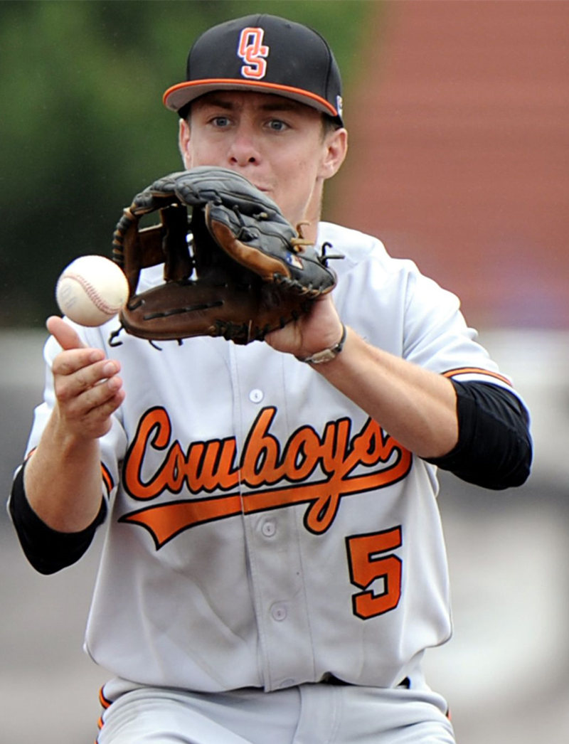  Men's Oklahoma State Cowboys Custom Nike 2020 Grey Cowboys Baseball Jersey 