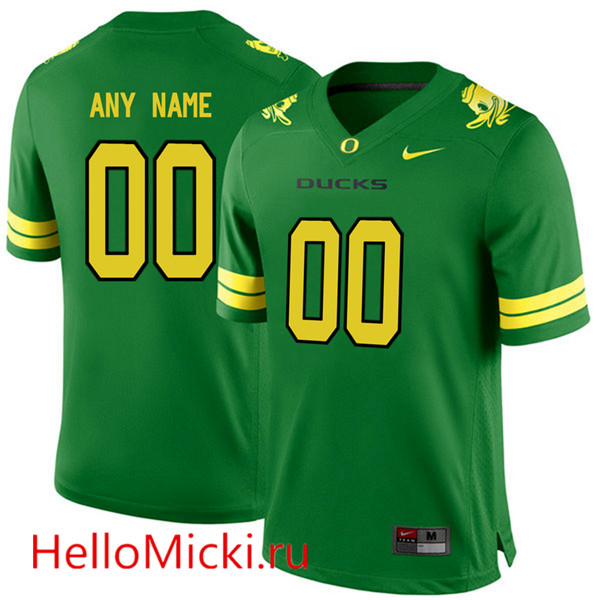  Men's Oregon Duck Customized 2016 College Football Limited Jerseys - Apple Green 