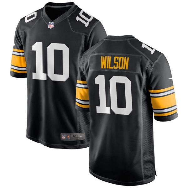  Men's Pittsburgh Steelers #10 Roman Wilson Nike Black Big Number Alternate Vapor Limited Jersey 