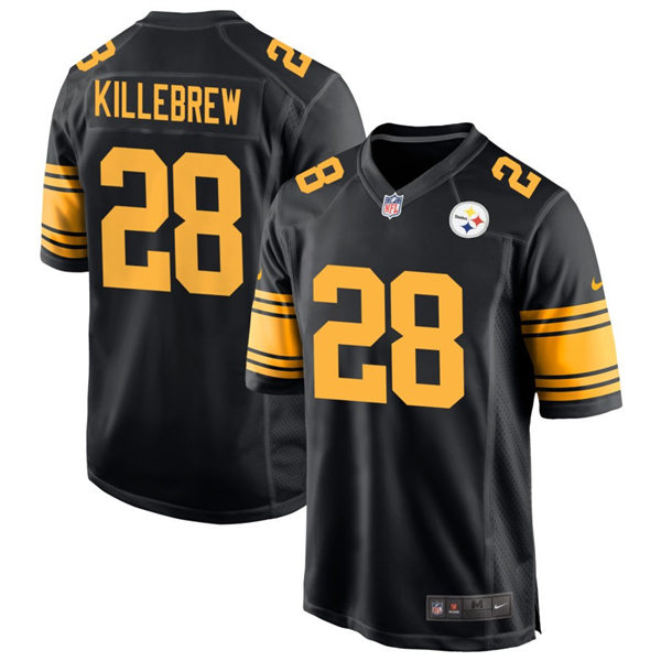  Men's Pittsburgh Steelers #28 Miles Killebrew Nike Black Alternate 2 Vapor F.U.S.E. Limited Jersey 
